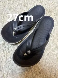 crocs クロックス 黒　ブラック　ビーチサンダル　27cm