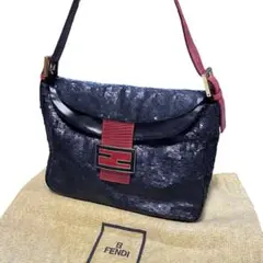 2*5様 FENDI ブラック マンマバケット　スパンコール バッグ 楽天市場】フェンディ マンマバケット スパンコール