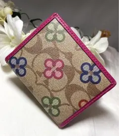 コーチ coach 名刺入れ カードケース シグネクチャー 花柄