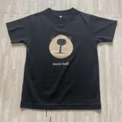 【美品】mont-bell クマイラスト Tシャツ 黒