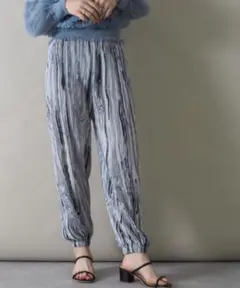 Bloom Closet / マーブリングプリーツバルーンパンツ