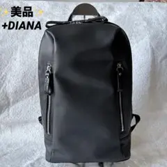 ✨️美品✨️ +DIANA プラスダイアナ ラバー素材 ブラック 黒 リュック プラスダイアナ ＋diana 【ノートPC収納可能】クッション入りA4