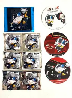 ペルソナ5 P5R モルガナ アニマックスカフェ アクリルコースター 缶バッジ