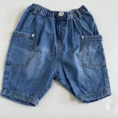 子供服 保育園着 mamaraku デニム ハーフパンツ 半ズボン 90cm