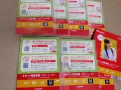 キヤノン 写真用紙 光沢ゴールド 厚手 L判 30枚入 8セット（おまけ付き）