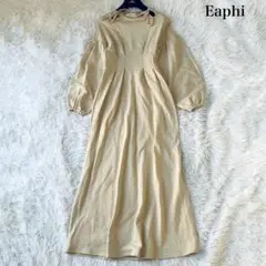 Eaphi フロントリボンタックワンピース 2サイズ ベージュ 定価1.2万