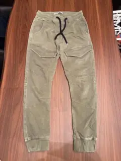 ZARA オリーブグリーン ベロアスウェットパンツ S
