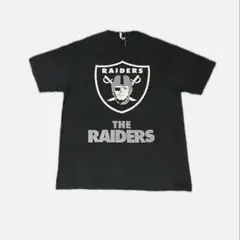 NFL 90s 00s 両面　スカル　RAIDERS Tシャツ　ブラック