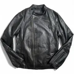 美品 ラウンジリザード セミダブルライダースジャケット 牛革 本革