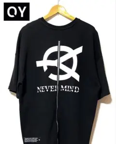 【OY】バックジップ/オーバーサイズ/半袖/カットソー/Tシャツ/黒/韓国