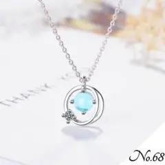 ◆新品◆惑星デザインネックレス アクサセリー 水色 レディース