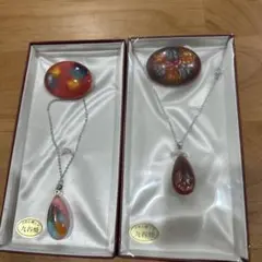 九谷焼ブローチ&ネックレス