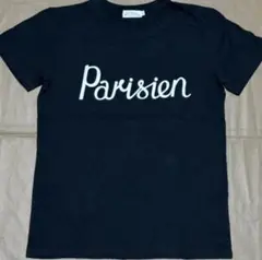 キツネティー パリジャンプリントロゴ Tシャツ 黒色 Sサイズ PARISIEN