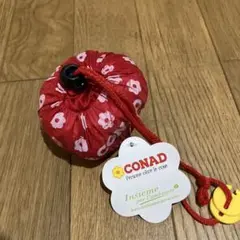 CONAD 花柄エコバッグ 赤