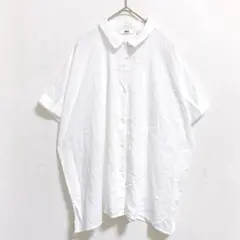 UNIQLO ユニクロ 半袖シャツ L 大きめ ゆったり 無地 オフィス系