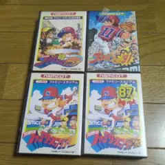 ファミコンファミリースタジアム初代、87、88、91箱つき