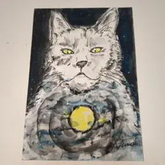 手描きアクリル画　ポストカードサイズ