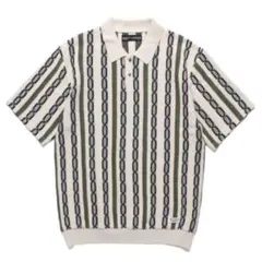 ワコマリア STRIPED KNIT JACQUARD POLO SHIRT ワコマリア STRIPED KNIT JACQUARD POLO SHIRT WACKO MARIA