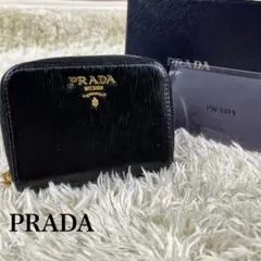 ✨新品未使用✨PRADA VITELLO MOVE サフィアーノ ロゴ金具 黒