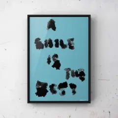 ★A4フレーム付き★ オリジナル アートポスター SMILE インテリア