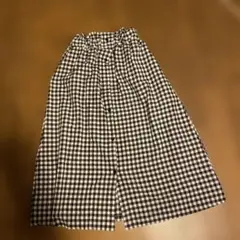 ギンガムチェック ワイドレッグスカート