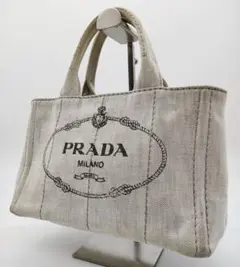 プラダ PRADA カナパ S トートバッグ デニム ホワイト