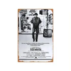 『タクシードライバー』名作　映画ポスター レトロ風ブリキ看板　メタルサイン　金属