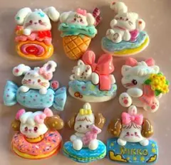 キャラクター　デコパーツ　9個セット