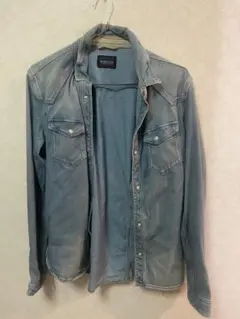 NICOLE CLUB FOR MEN デニムシャツ 長袖 淡い青