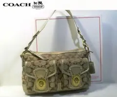 ★超美品!★COACH コーチ★♪レガシーシグネチャーワンショルダー■チャーム付