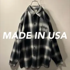 made in USA シャドー オンブレ オーバーサイズ シャツ モノトーン