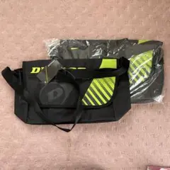 ダンロップショルダーバッグ 黒 黄緑✖️2