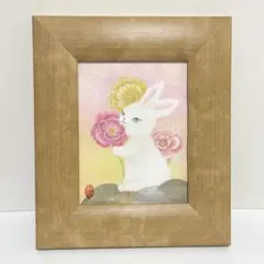 うさぎとはな(原画) 額付