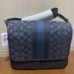 COACH トンプソン スモール マップ バッグ シグネチャー ジャカード