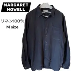 MARGARET HOWELL リネン100% 長袖シャツ M