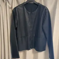 【美品】UNUSED(アンユーズド) カウレザー ノーカラーレザージャケット unisex] EXCLUSIVE BALUCA別注/UNUSED(アンユーズド)No Collar