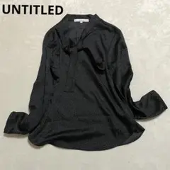 UNTITLED ボウタイブラウス プルオーバードット 0 ブラック 長袖