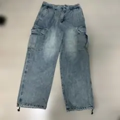ライトブルー カーゴパンツ