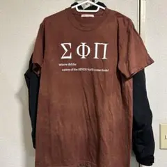 HER NEON ブラウン Tシャツ ΣΦΠ s