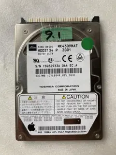 Apple 東芝　ハードディスク　IDE ATA 2.5インチ