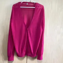 UNIQLO ルビーピンク　カーディガン XL