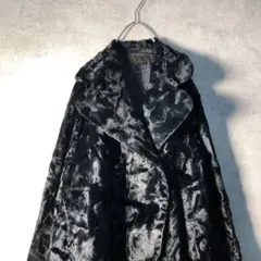 【ヴィンテージ】レトロ フェイクファージャケット 年代物 古着used AS70
