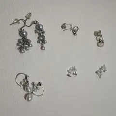 ピアス　白系　6種まとめて。