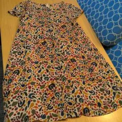 【美品】ホコモモラ シビラ ワンピース 42 Lサイズ ミックスカラー