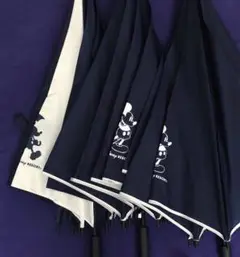 【中古品】東京ディズニーリゾート 雨傘 長傘 ネイビー ミッキー 3本セット