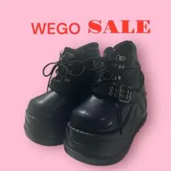 ✴大人気✴WEGO・世界が広く見えちゃう靴・ブラック・サイズL・厚底・痩せみえ