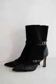 Her lip to Double Belt Ankle Boots【36】