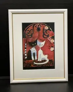 北欧 アート 絵画　ロジーナ・ヴァハトマイスター　花と猫 北欧 アート 絵画 ロジーナ・ヴァハトマイスター 花と猫 - メルカリ