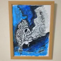 手描きアクリル画　八つ切サイズ一点もの