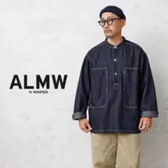 ALMW by WAIPER バンドカラー デニム プルオーバー